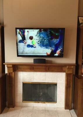 Fireplace TV installation