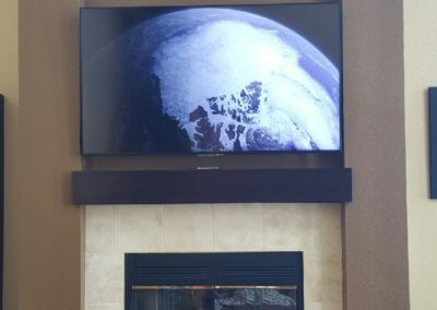 Fireplace TV pulldown