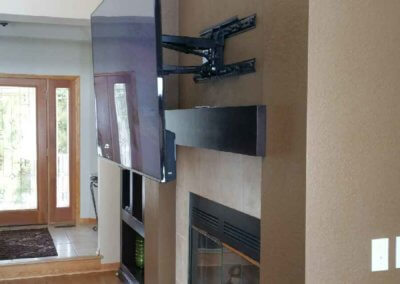 Fireplace TV pulldown side view 2