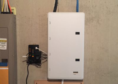 Structured wire panel closed and wall mounted SONOS CONNECT AMP