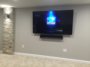 Basement TV and soundbar